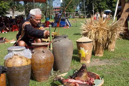 Ia Pa revives the Jrai people's new rice celebration. Photo: Vu Chi