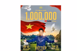 Tùng Dương's music video "Viết tiếp câu chuyện hòa bình" reaches 1 million views within 24 hours of release
